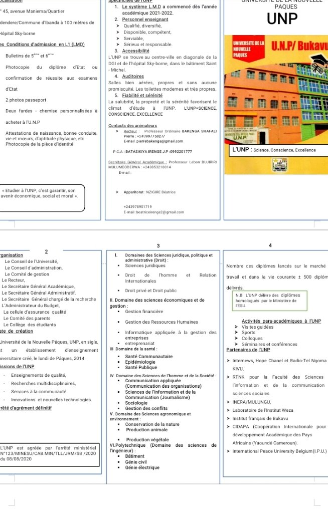 Inscription et encore inscription,année académique 2024-2026 est là!!